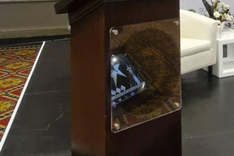 Hon. Malera making her persentation